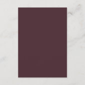 Burgundy Gold Geometric Wedding Directions Informatiekaartje (Achterkant)