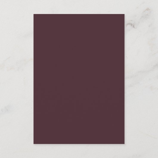 Burgundy Gold Geometric Wedding Directions Informatiekaartje (Achterkant)