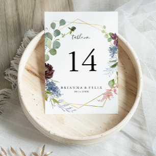 Burgundy Gold Geometric Wedding Kaart