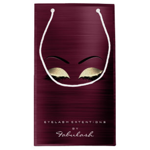 Burgundy Gold Glam Glitter Makeup Lashes Beauty Klein Cadeauzakje