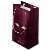 Burgundy Gold Glam Glitter Makeup Lashes Beauty Klein Cadeauzakje (Achterkant Gekanteld)