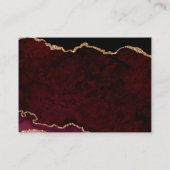 Burgundy Gold Glitter Agate Accommodations Informatiekaartje (Achterkant)