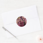 Burgundy GOLD GLITTER BALLONS DRIP DANK Anniversa Ronde Sticker (Envelop)