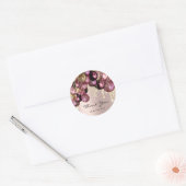 Burgundy GOLD GLITTER BALLONS DRIP DANK JE Roos Ronde Sticker (Envelop)