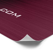 Burgundy Gold Glitter Branding Beauty Lashes Glam Poster (Hoek)