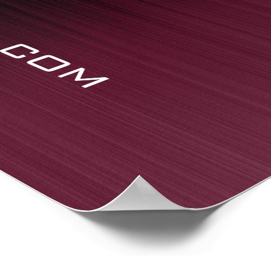 Burgundy Gold Glitter Branding Beauty Lashes Glam Poster (Hoek)