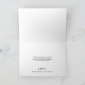 Burgundy Gold Glitter Calligraphy Folded Wedding Bedankkaart (Binnen)