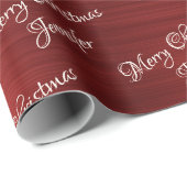 Burgundy Gold Glitter Driving kerstnaam Cadeaupapier (Rol Hoek)