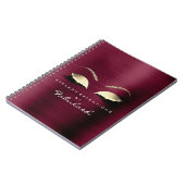 Burgundy Gold Glitter Eyes Makeup Beauty Luxury1 Notitieboek (Linkerzijde)
