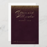 Burgundy Gold Glitter Wedding Well Wishes Advieskaart<br><div class="desc">Deze bruine goudglitter bruiloft wenst een goede advieskaart... is perfect voor een ritueel huwelijk. Het eenvoudige en stijlvolle design is uitgerust met klassieke en fancy scripttypografie in goud met glitter in een woeste achtergrond. Deze kaarten zijn perfect voor een bruiloft, vrijgezellenfeest, baby shower, graduatiedag en nog veel meer. Pas de...</div>