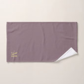 Burgundy Gold Initiaal en naam gepersonaliseerd Bad Handdoek (Handdoek)