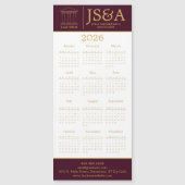 Burgundy Gold Justice Columns Law Firm Logo 2026 (Voorkant)