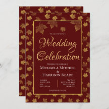 Burgundy & Gold Leaf Wedding Celebration