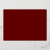 Burgundy Gold MBA Afstuderen Folie Uitnodiging (Achterkant)