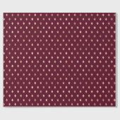 Burgundy Gold Pattern Cadeaupapier (Vlak)