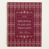 Burgundy & Gold Planner | Personalized Name & Year (Voorkant)