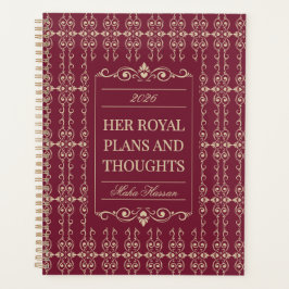 Burgundy & Gold Planner | Personalized Name & Year