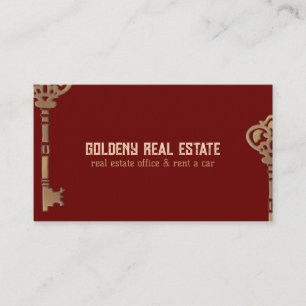 Burgundy Gold Real Estate Key Visitekaartje