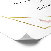 Burgundy Gold-repetitie Welkomstbord Poster (Hoek)