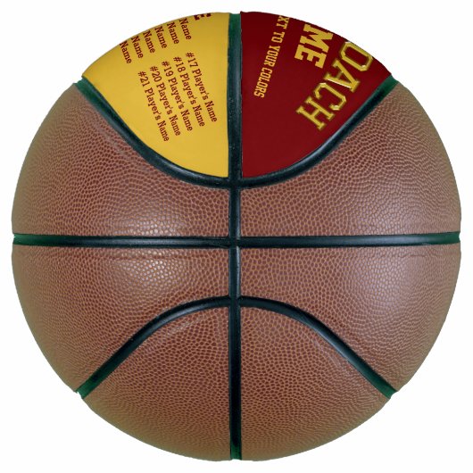 Burgundy Gold - Specialistische Basketball Coach G Basketbal (Rechts)