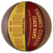 Burgundy Gold - Specialistische Basketball Coach G Basketbal (Verticaal)