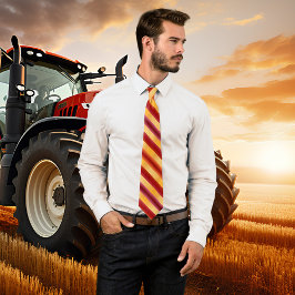 Burgundy Gold Striped Feestdagen Stropdas