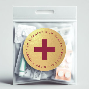 Burgundy Gold Verzuip & Verzuur katerkit Ronde Sticker