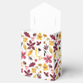 Burgundy Gold Waterverf Floral Hartelijk dank Bedankdoosjes (Geopend)