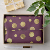 Burgundy Gold Waterverf Polka Dots Tissuepapier (Geschenk)