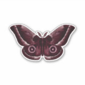 Burgundy Gothic Moth Sticker (Voorkant)
