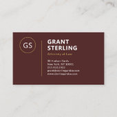 Burgundy Goud Advocaat Visitekaartje (Voorkant)