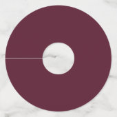 Burgundy, Goud en Navy Bloemen Wijnglaslabel (Achterkant)