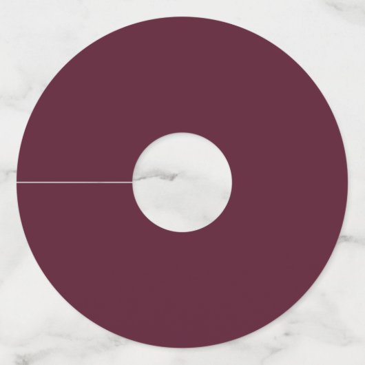 Burgundy, Goud en Navy Bloemen Wijnglaslabel (Achterkant)