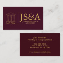 Burgundy Goud Justitie Kolommen Advocaatskantoor