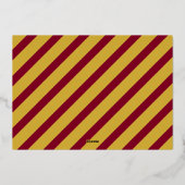 Burgundy & Goud Moderne Retro Kerst Foto Folie Feestdagenkaart (Achterkant)