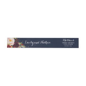 Burgundy Goud Navy Confetti Envelope Buikband (Individueel)