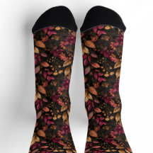 Burgundy Goud Zwarte Botanicals Bloemen Aquarel 