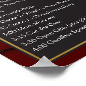 Burgundy Gouden Bruidsfeest 🌿 Elegante Inkt Poster (Hoek)