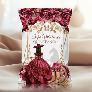 Burgundy Gouden Charra Quinceanera Chip Zak Flyer