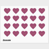 Burgundy Gouden Glitter Liefde Hart Sticker (Vel)