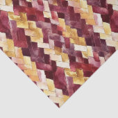 Burgundy Gouden Perzik Zigzag Kerstmis Tissuepapier (Detail)