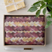 Burgundy Gouden Perzik Zigzag Kerstmis Tissuepapier (Geschenk)