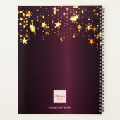 Burgundy gouden sterren foto 2027 planner (Achterkant)