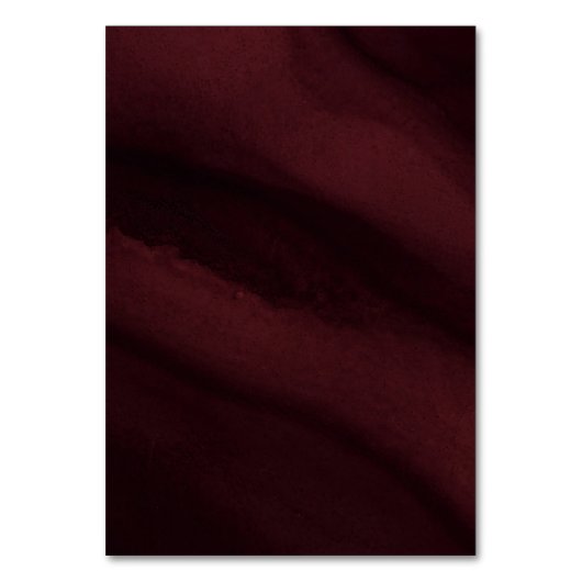 Burgundy & Gouden Trouwtafelkaart Kaart (Achterkant)