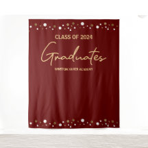 Burgundy Goudklas afgestudeerden 2024 achtergrond