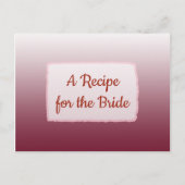 Burgundy Gradient bruiloft Recipe Kaart (Voorkant)