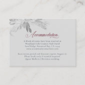Burgundy Gray Botanical Foliage Accommododatie Informatiekaartje (Voorkant)