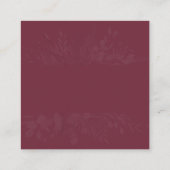 Burgundy Gray Botanical Online RSVP QR Code Informatiekaartje (Achterkant)