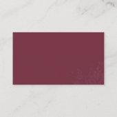 Burgundy Gray Botanical Wedding Website Informatiekaartje (Achterkant)