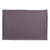 Burgundy & Gray Floral Painted Quilt Kussensloop (Achterkant)